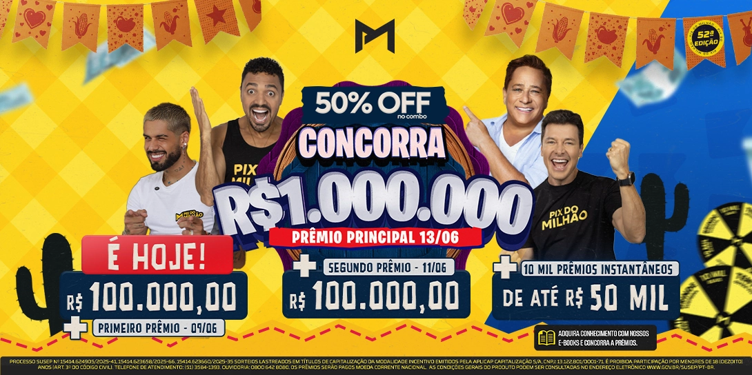 Concorra a R$ 1.000.000 - Pix do Milhão 51ª Edição
